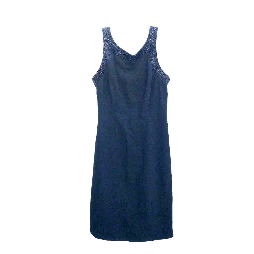 Lauren Ralph Lauren Black Beaded Trim  Sz 4  Knee Length Dress Party Formal